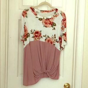Knotted hem top